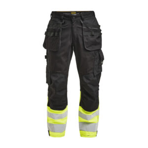 2134 hv stretch trousercore hp jobman jo 652134 zwart/geel, d100