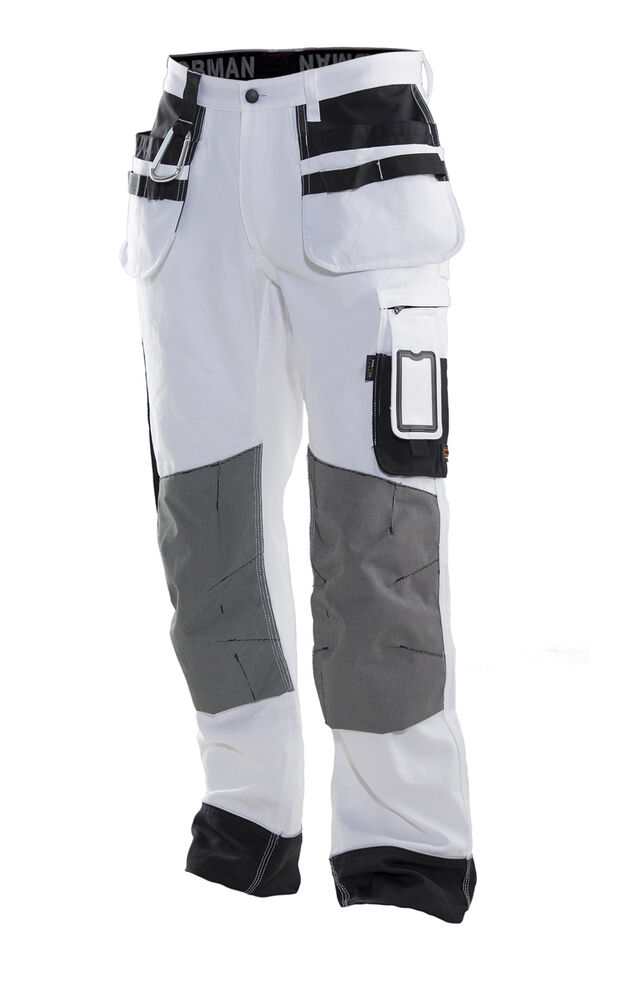 2171 painters' trousers core jobman jo 652171 wit/zwart, d100