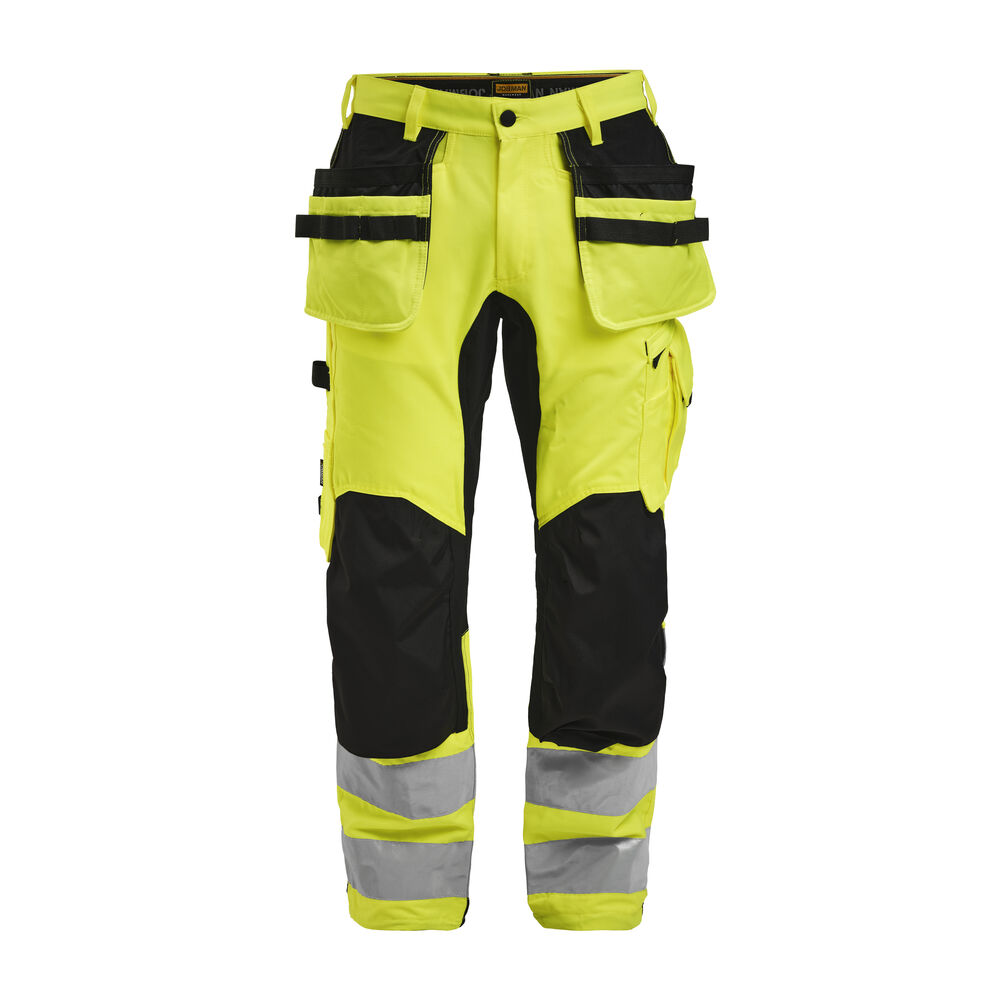 2240 hv stretch trousers hp jobman jo 652240 geel zwart, d100