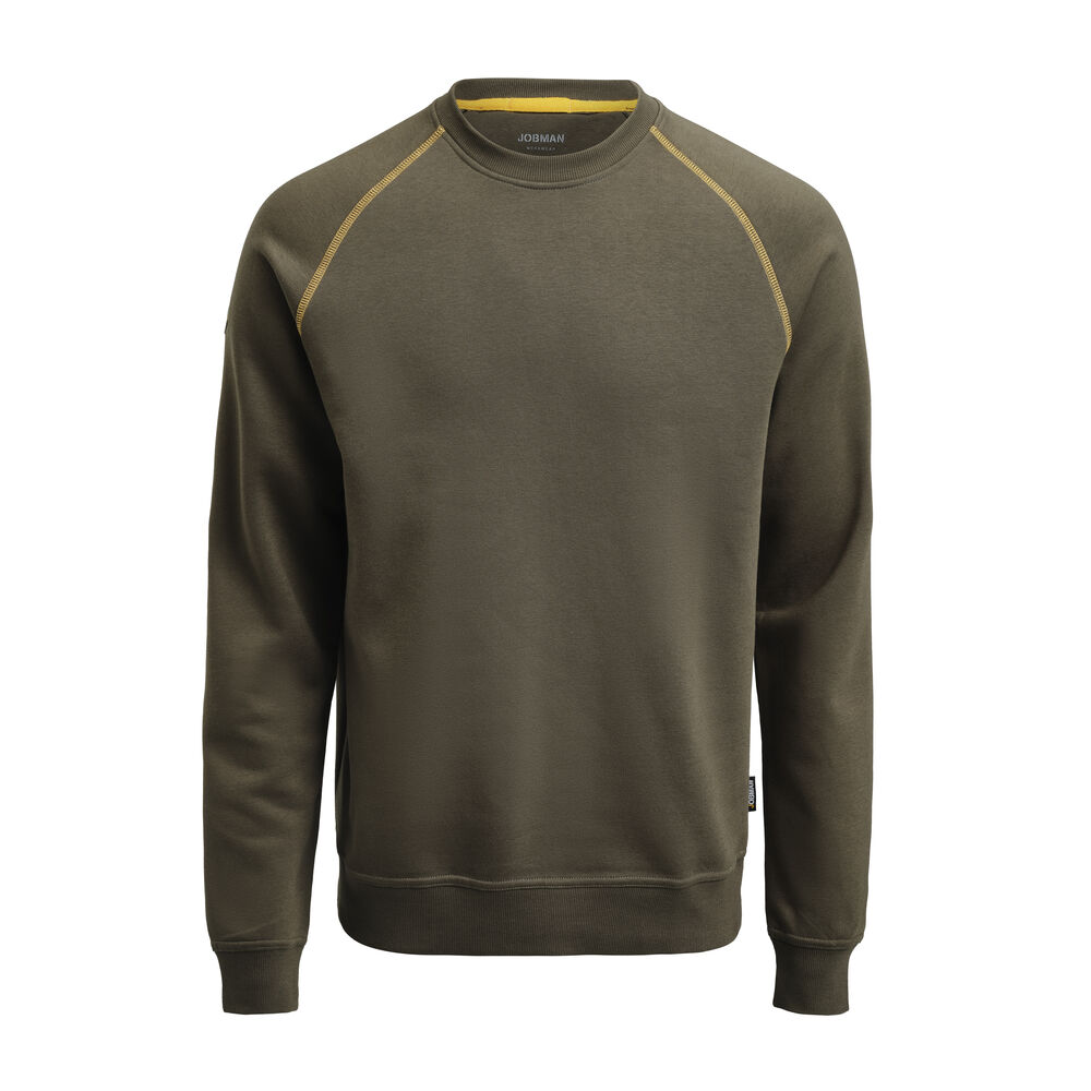 5140 roundneck sweatshirt jobman jo 655140 olijfgroen, xs