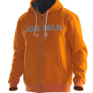 5154 vintage hoodie lined jobman jo 655154 oranje/donkergrijs, s