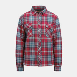 5157 flannel shirt lined jobman jo 655157 rood/blauw, s