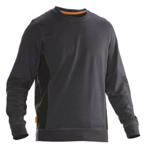 5402 roundneck sweatshirt jobman jo 655402 donkergrijs/zwart, 4xl