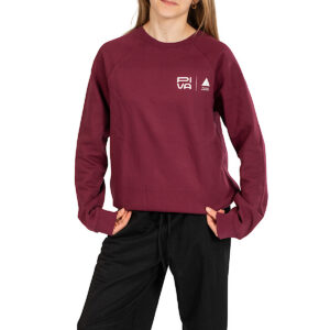 Uniseks sweater bordeaux met wit logo - PIVA - PI36