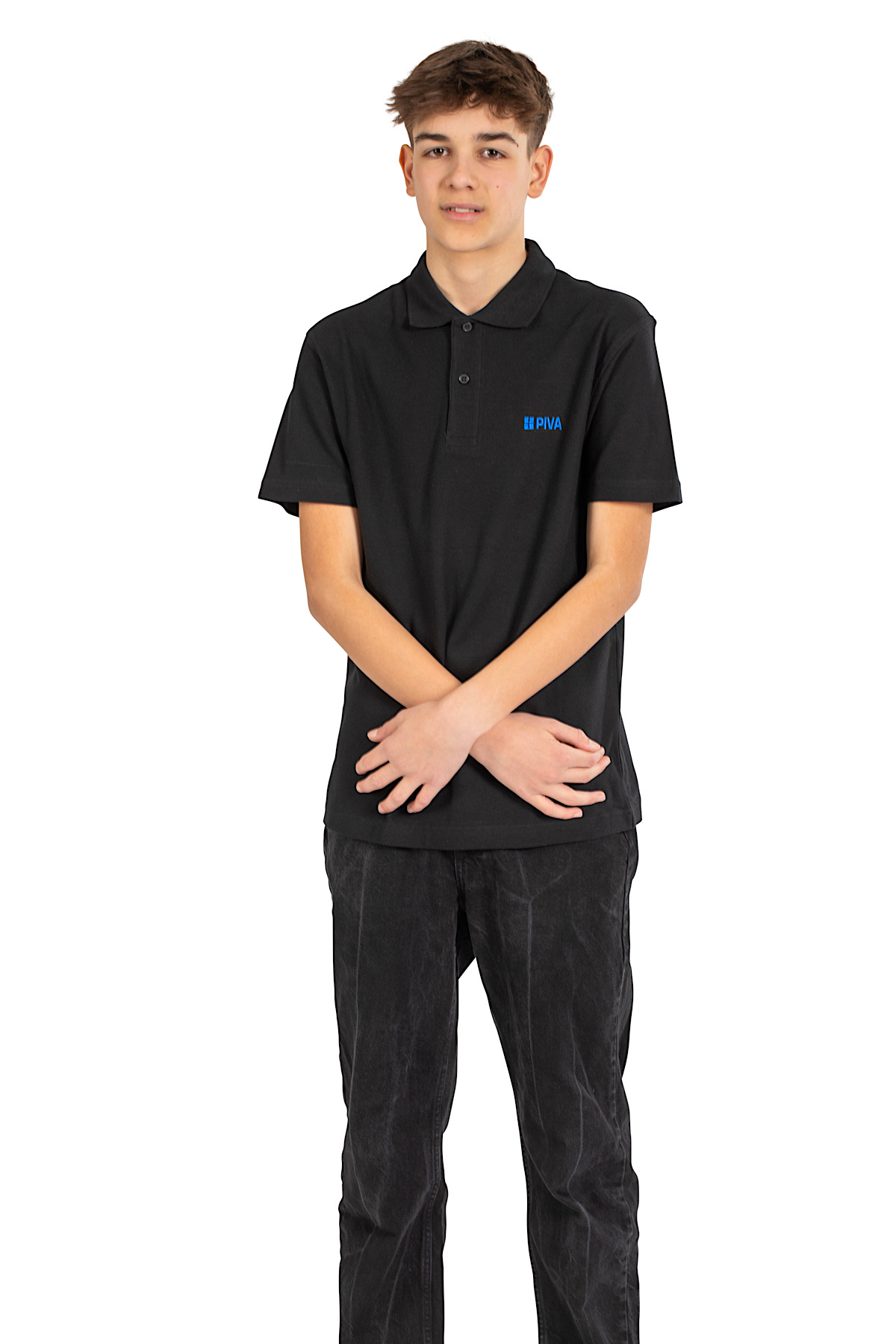 Polo jongens zwart - PIVA - PI8