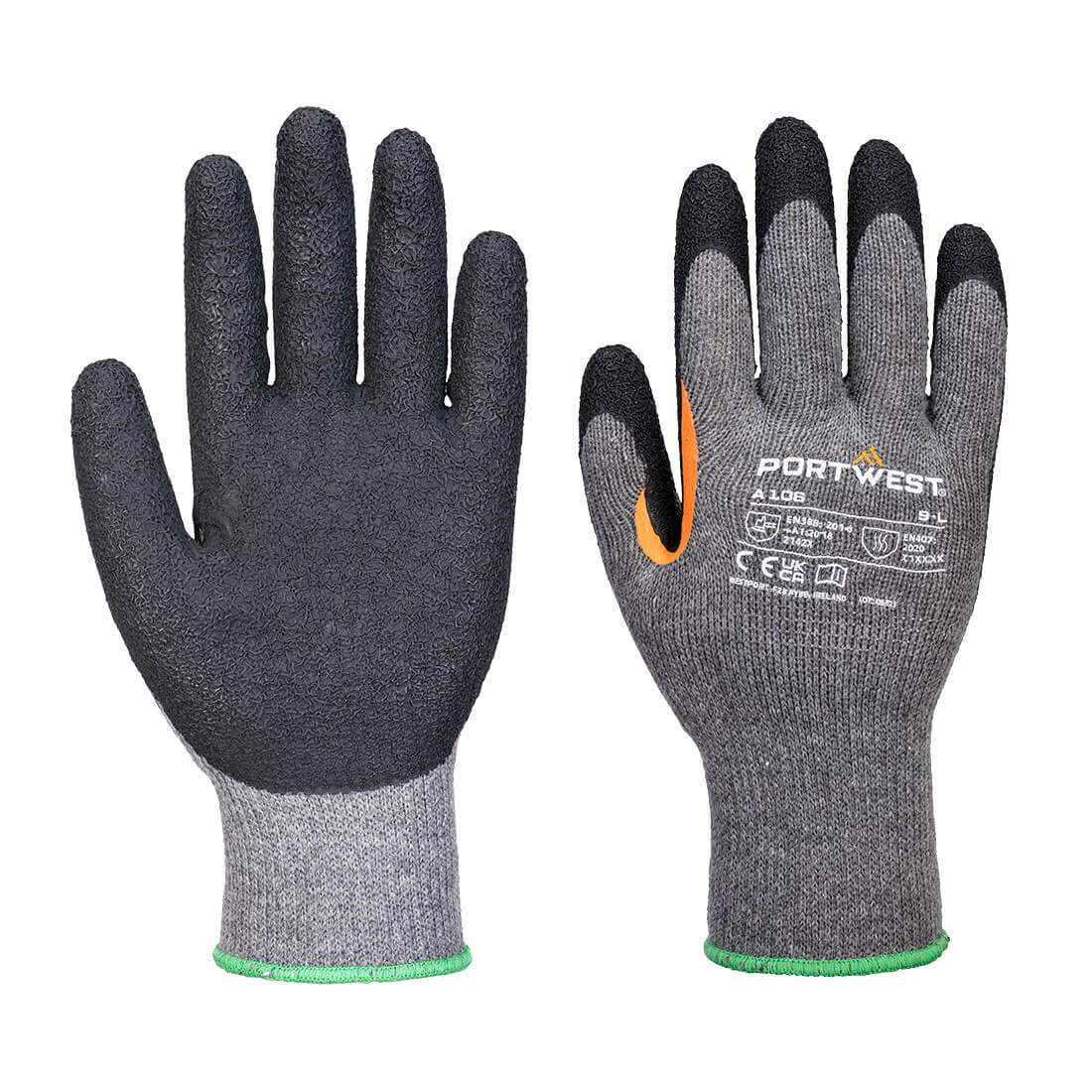 Grip 10 latex handschoen met versterkt duimkruis (Pk12) - PORTWEST - A106