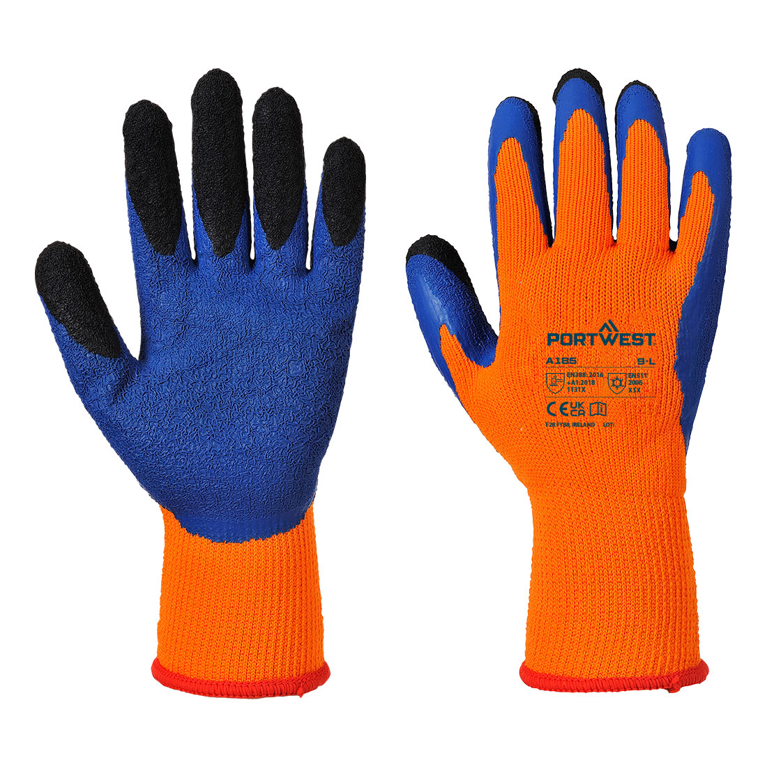 Cold 7 Latex Crinkle Fngr. Dp Glv. - PORTWEST - A185