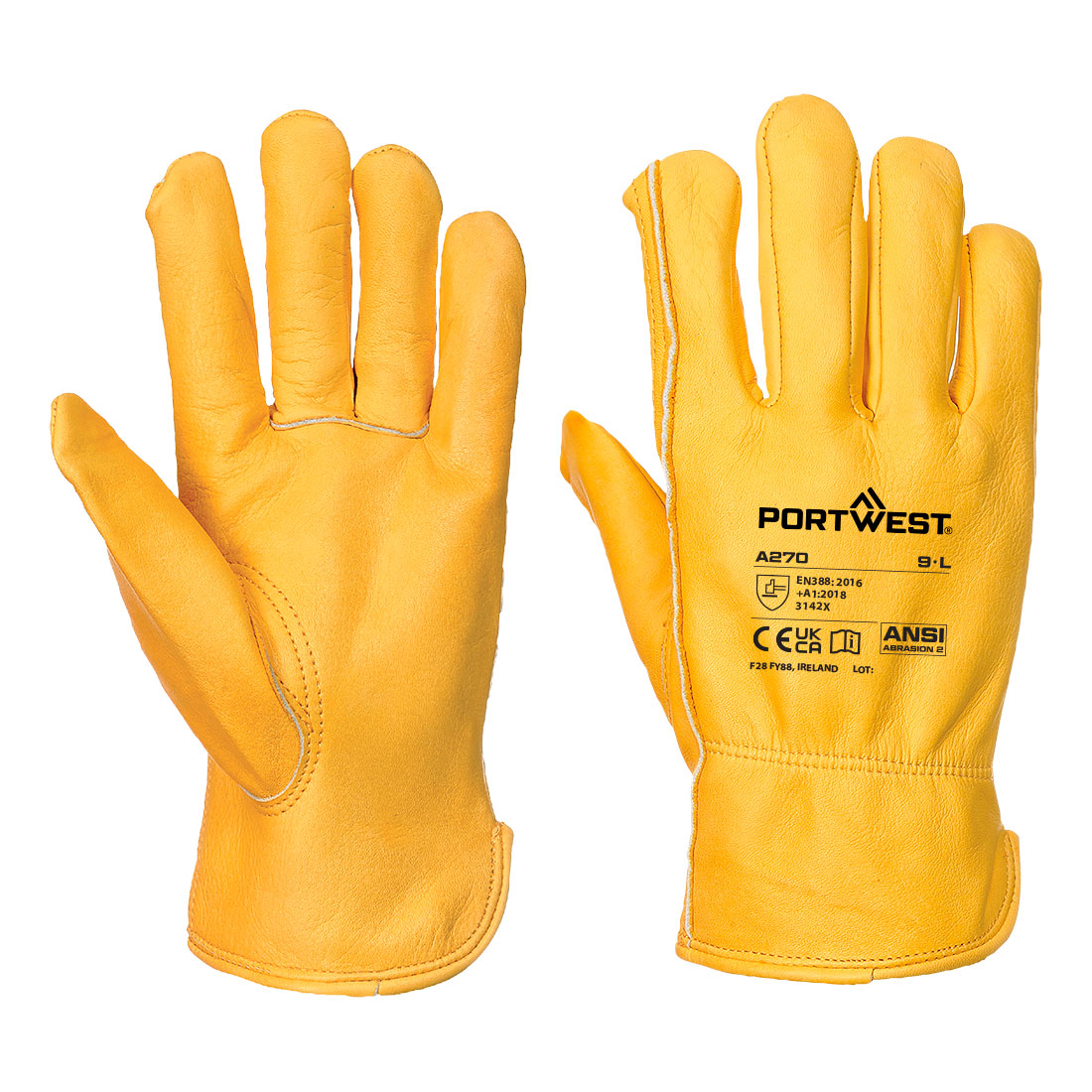 Leather Driver 100 Cow Grain Glv. - PORTWEST - A270