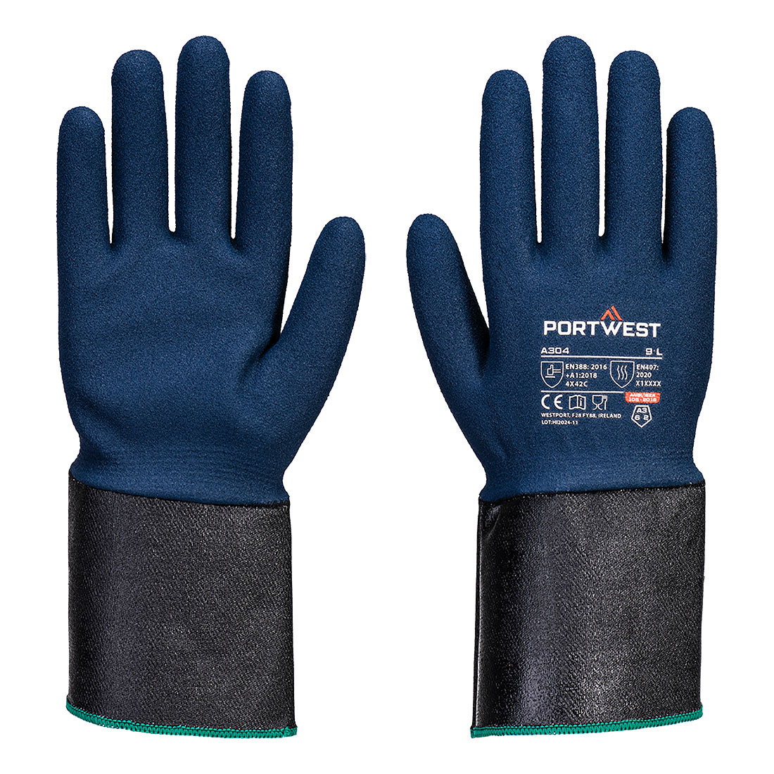 Grip C13 Nitrile Foam Extend Cuff Glove - PORTWEST - A304