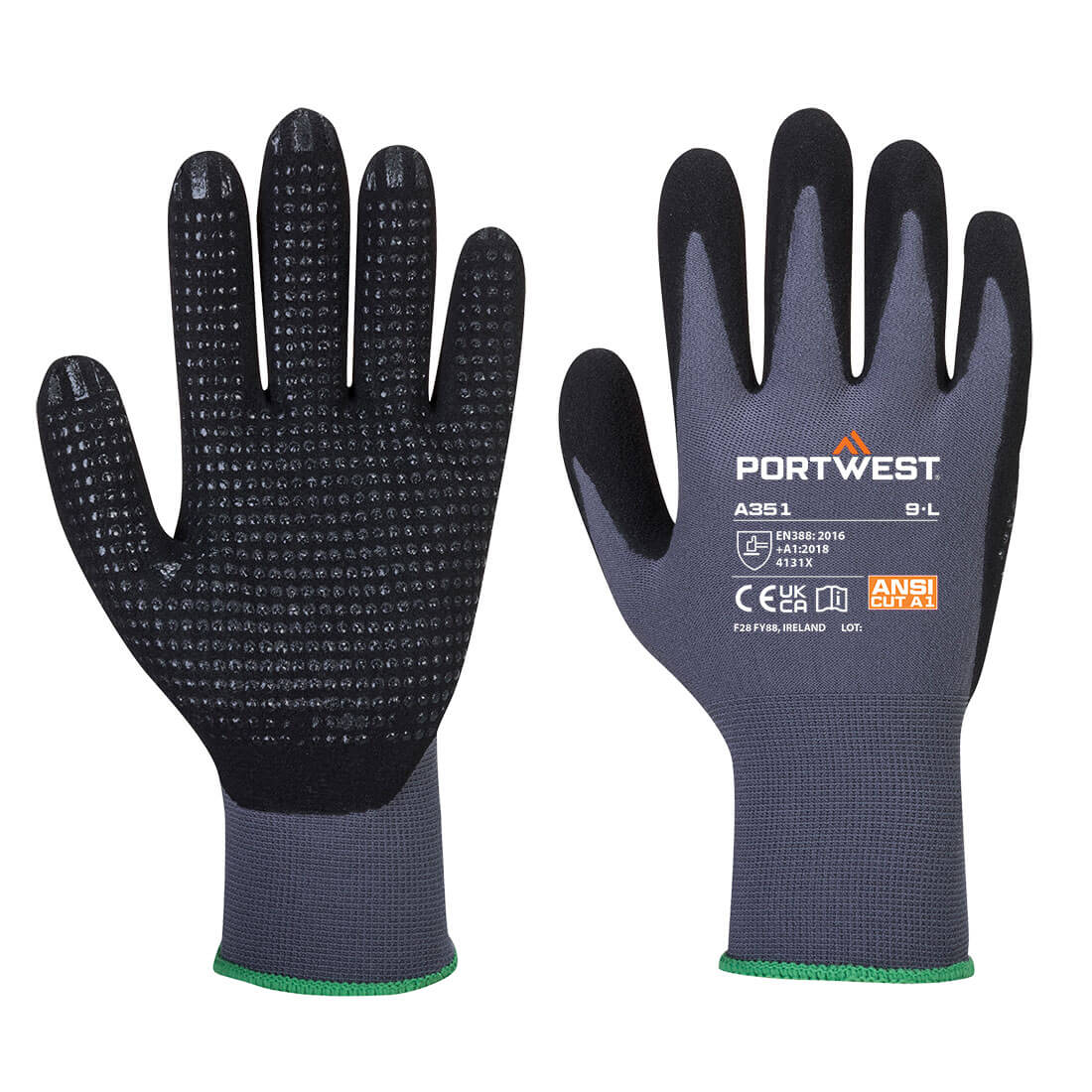 Grip 15 Nitrile Sandy Dotted Glv. - PORTWEST - A351