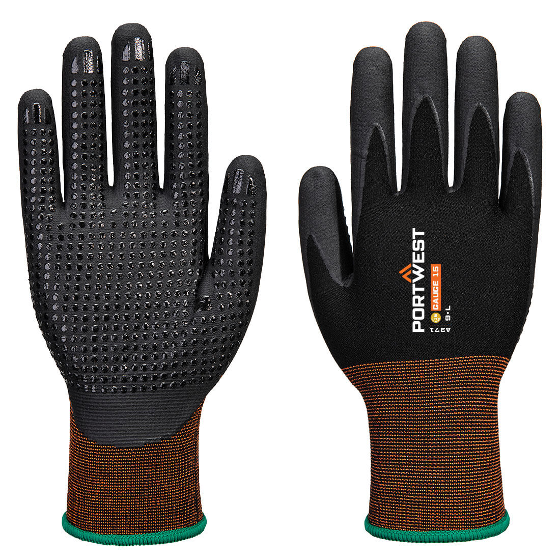 GP Grip 15 Nitril Micro Foam Handschoen met dots - PORTWEST - A371