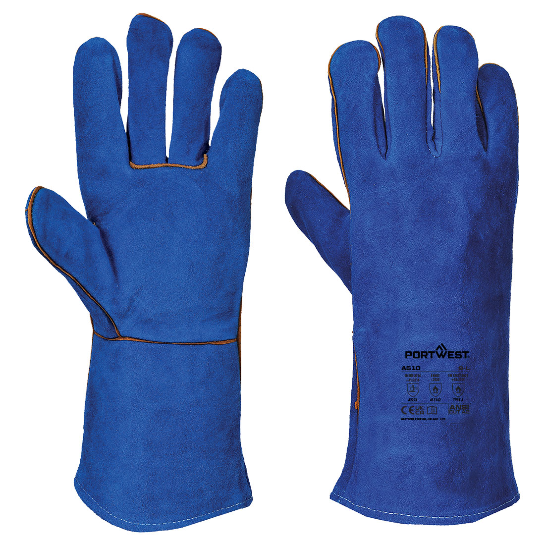Welders 210 Split Leather Blue Gauntlet - PORTWEST - A510