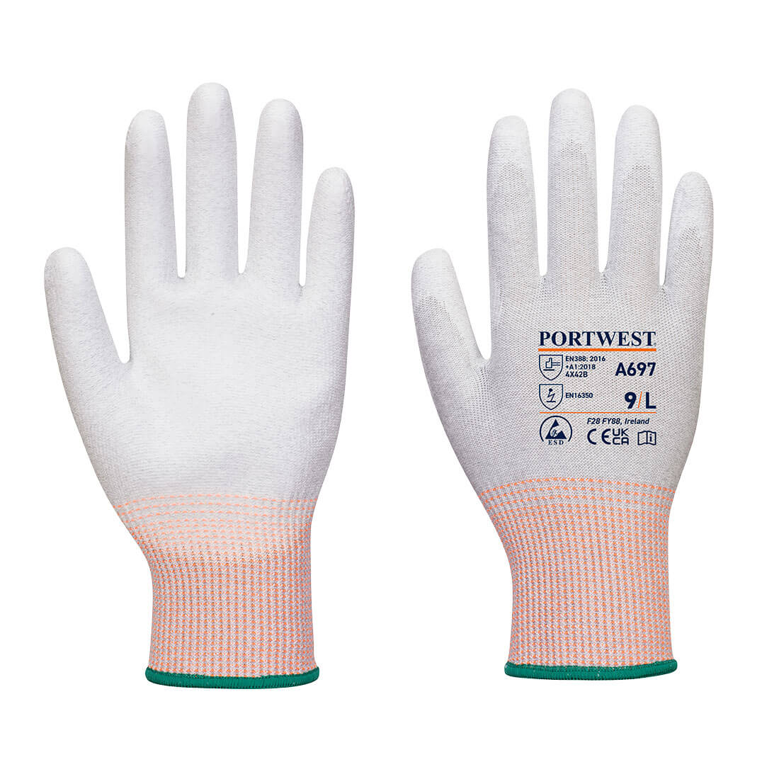 ESD Cut B13 PU Palm Glv. (Pk12) - PORTWEST - A697