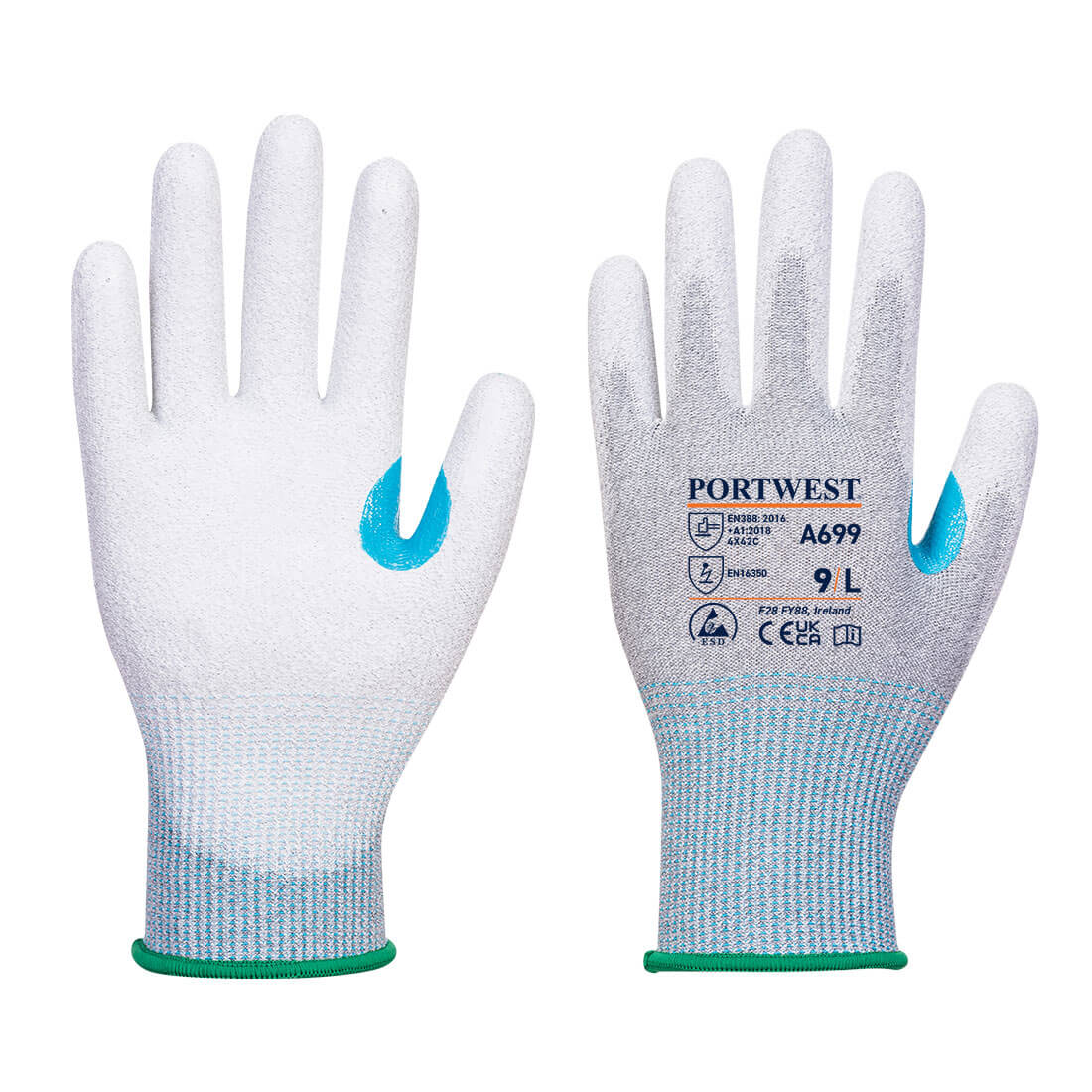 MR13 ESD PU Palm Glv. (Pk12) - PORTWEST - A699