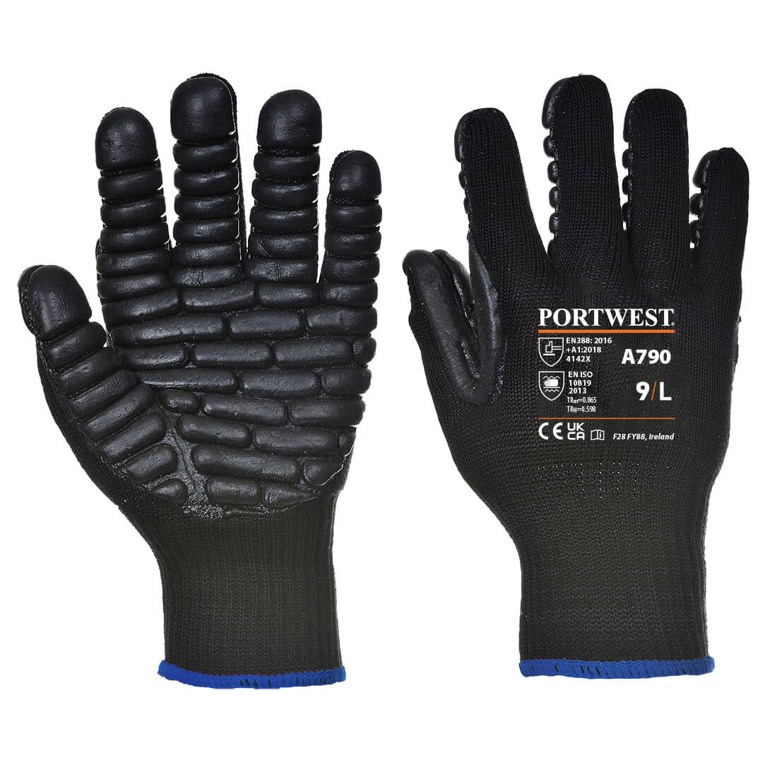 Anti-Vibration 10 Rubber Chloroprene Glv. - PORTWEST - A790