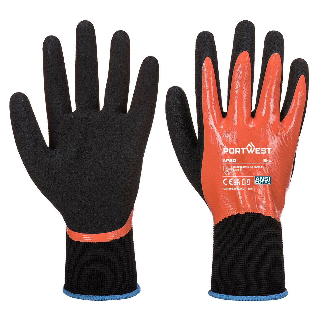 Grip 13 Nitrile Foam Aqua Glv. - PORTWEST - AP30