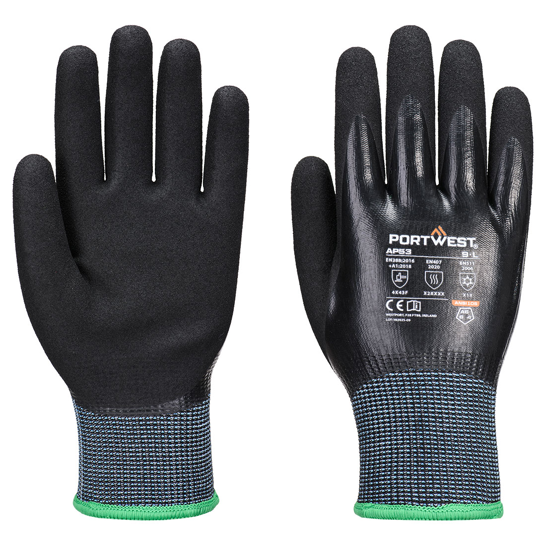 Cold F15 Nitrile Aqua Cut Glove - PORTWEST - AP53