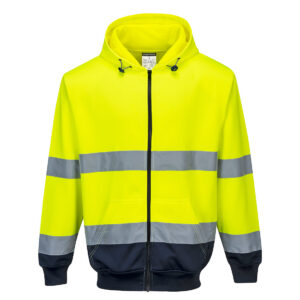 Hi-Vis Contrast Zipped Hoodie - PORTWEST - B317