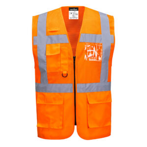 Madrid Hi-Vis Half Mesh Executive Vest - PORTWEST - C496