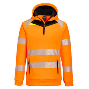 DX4 Hi-Vis 1/4 Zip Hoodie - PORTWEST - DX482