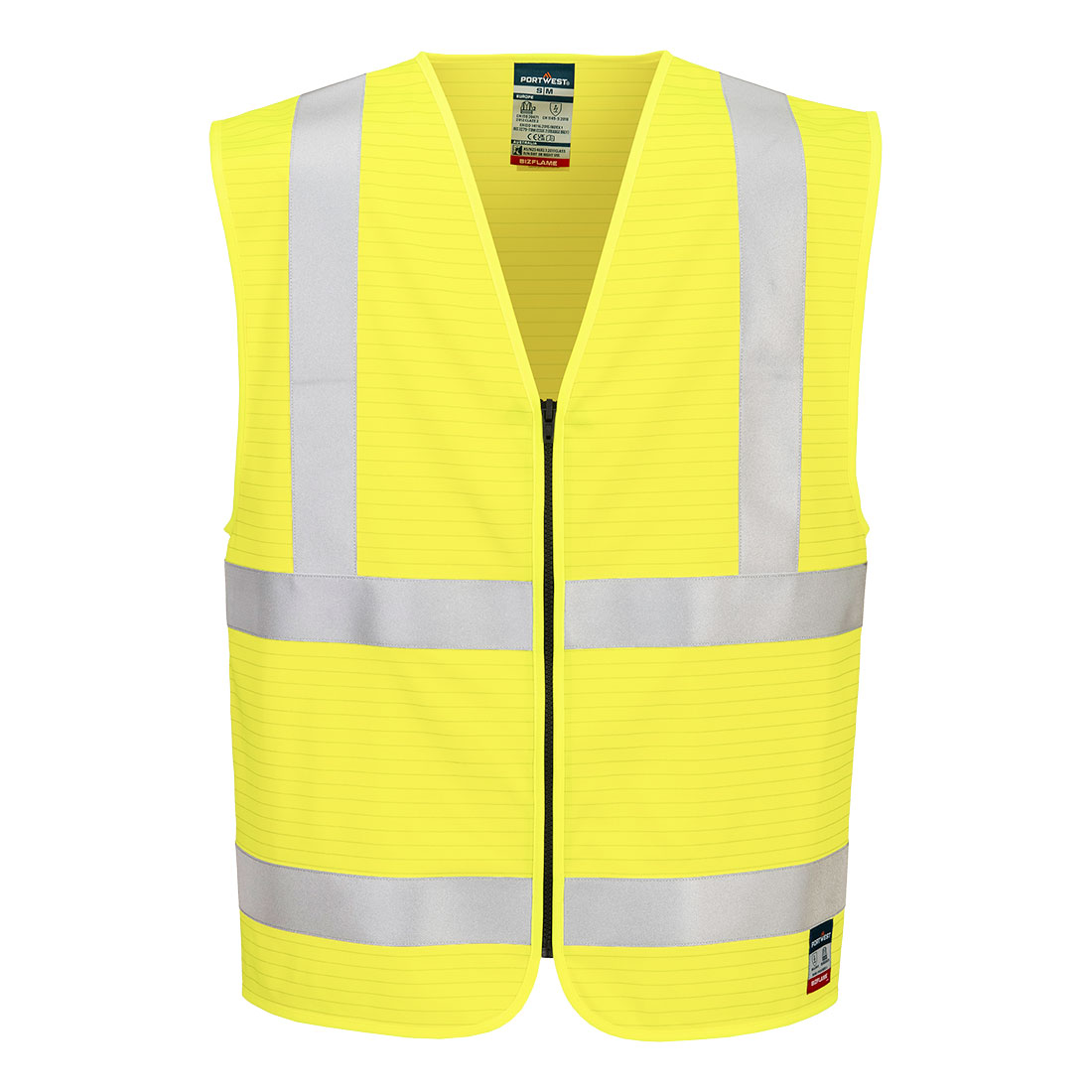 Bizflame Hi-Vis FR Vest met rits - PORTWEST - FR615