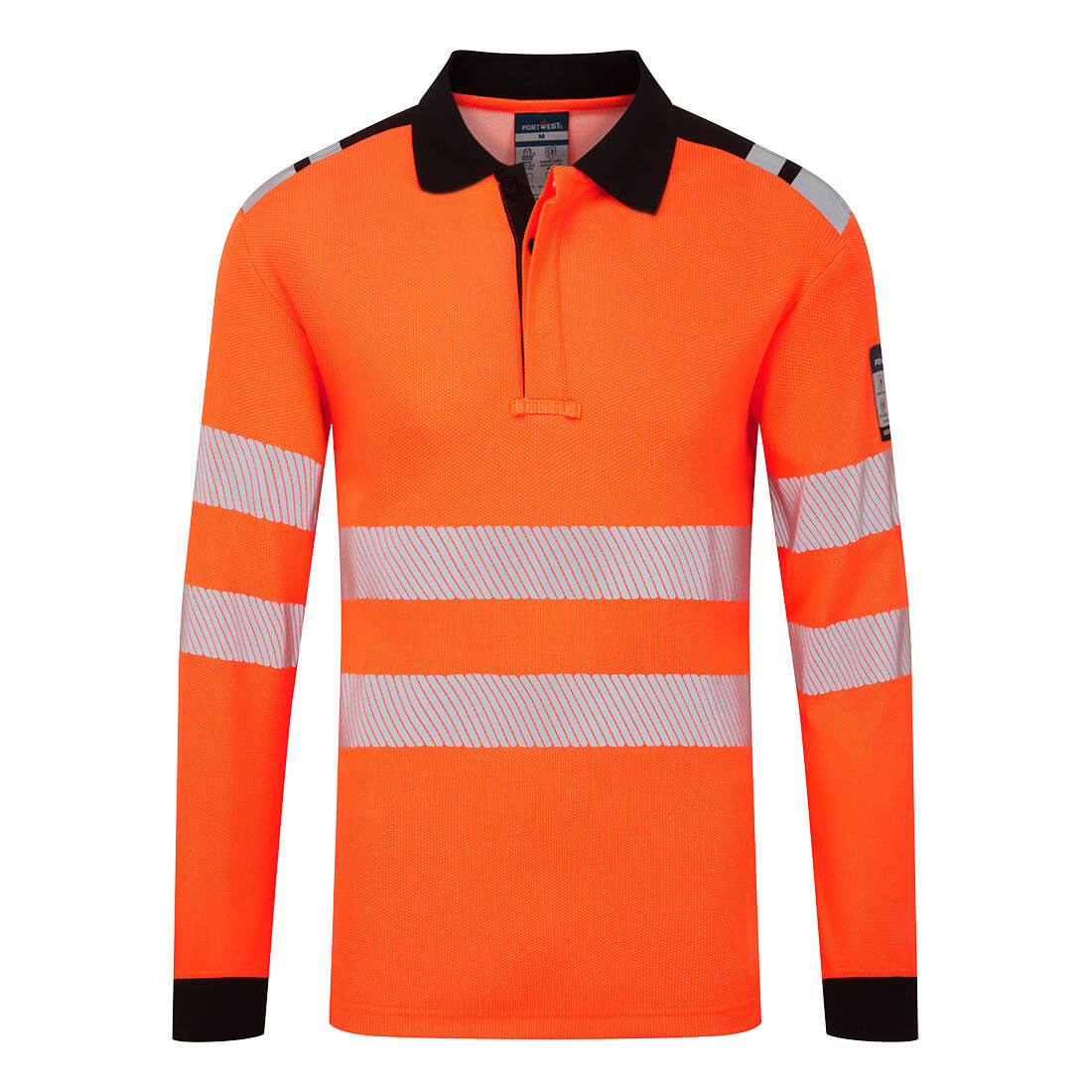 PW3 Modaflame Knit HVO Vlamvertragend Poloshirt met lange mouw - PORTWEST - FR734