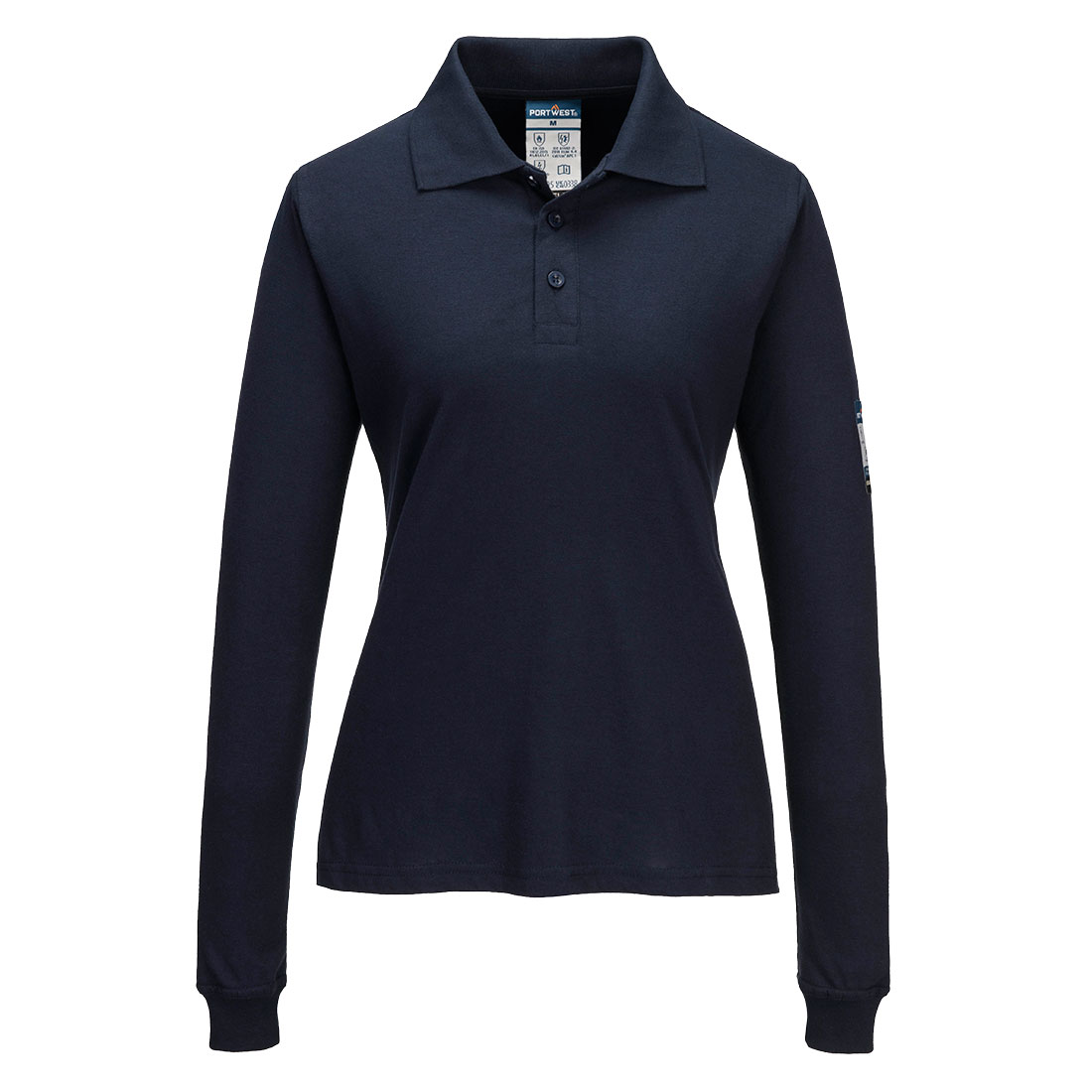 Modaflame Vlamvertragend Dames Poloshirt met lange mouw - PORTWEST - FR758