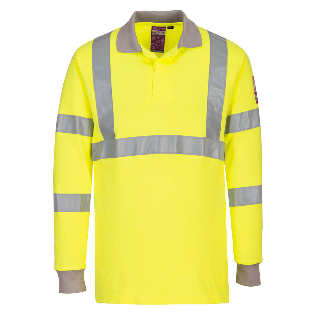 M/F Knit H/V FR Long Sleeve Polo Shirt - PORTWEST - FR77