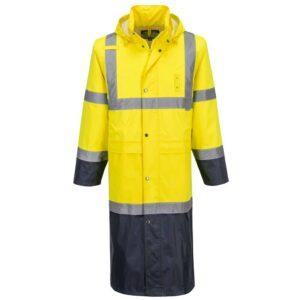 Hi-Vis Contrast Raincoat 122cm - PORTWEST - H446