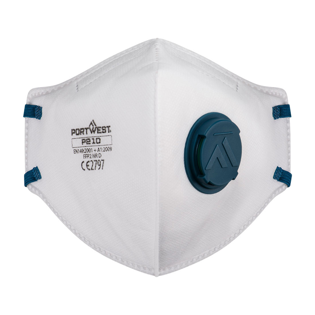 FFP2 Valved Dolomite Fold Flat Respirator (Pk3) - PORTWEST - P210