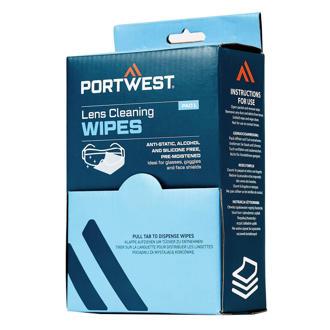Lens Cleaning Wipes (100 towelettes) - PORTWEST - PA01