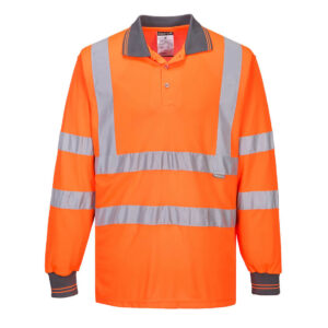 Hi-Vis Polo Shirtlange mouwen- PORTWEST - S277