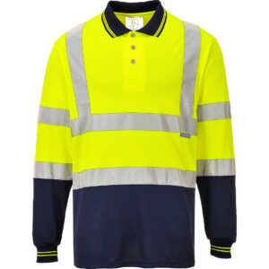 Hi-Vis Contrast Polo Shirtlange mouwen- PORTWEST - S279
