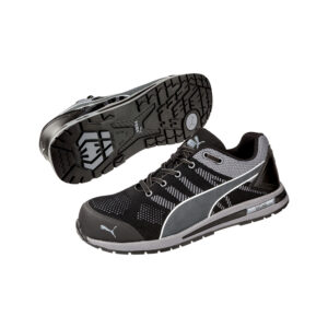 elevate knit lage veiligheidsschoen s1ps puma safety pu 26292 zwart/grijs, 39