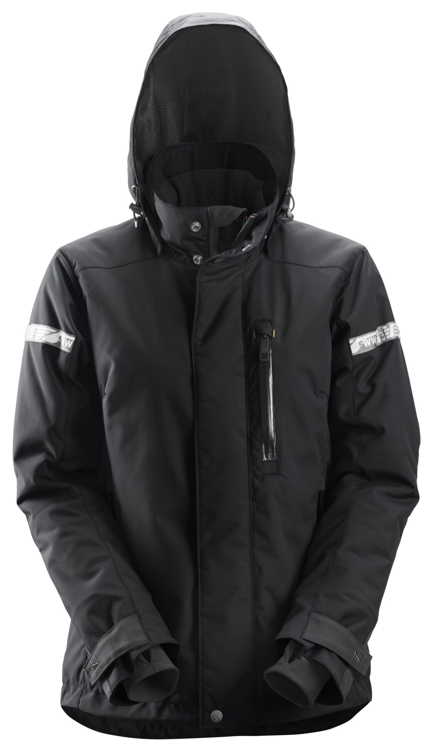 allroundwork, waterproof 37.5® isolerend damesjack snickers workwear 1127 zwart, xs