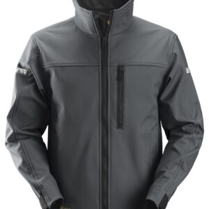 allroundwork, soft shell jack snickers workwear 1200 staalgrijs, xxl