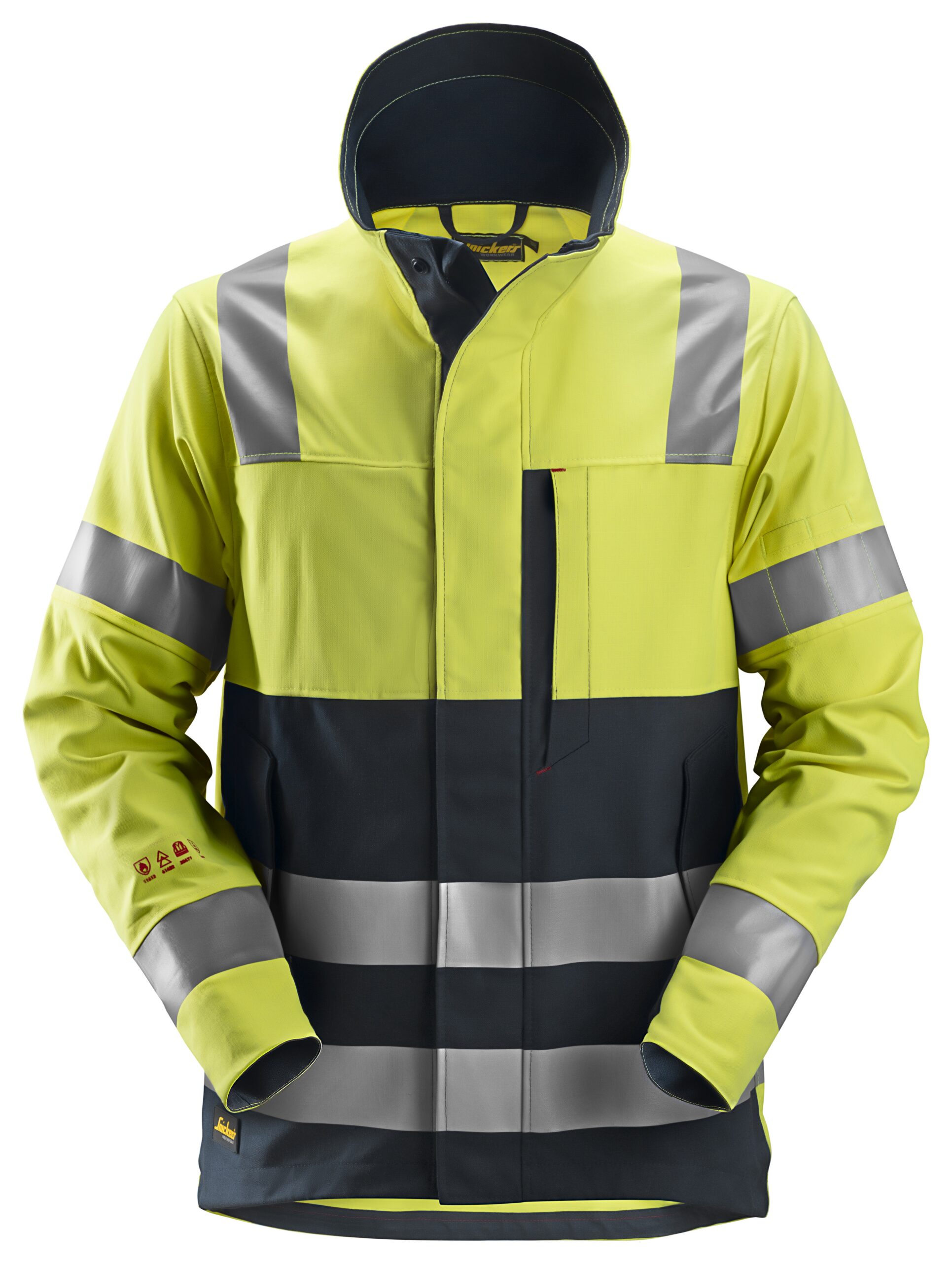 protecwork, jack, high vis klasse 3 snickers workwear 1561 high vis geel, xs regular