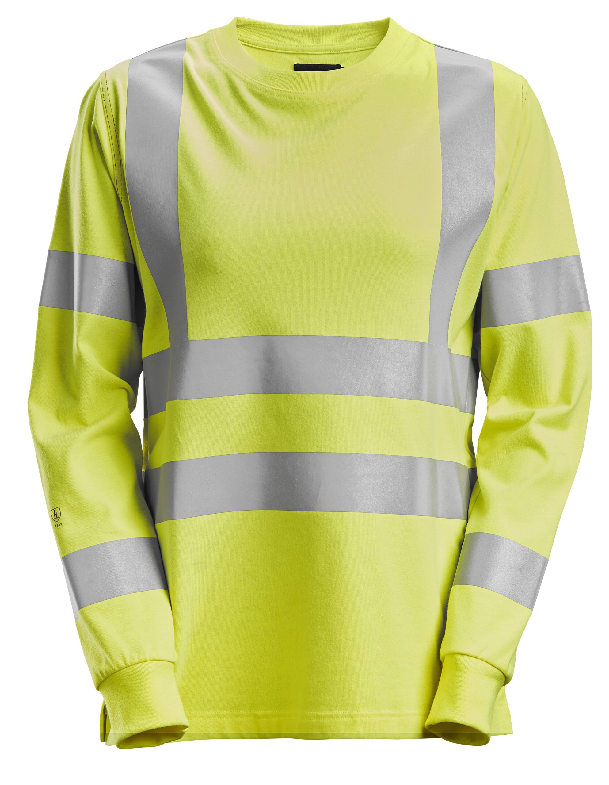 protecwork, dames t shirt met lange mouwen, high vis klasse 3/2 snickers workwear 2476 high vis geel, xs