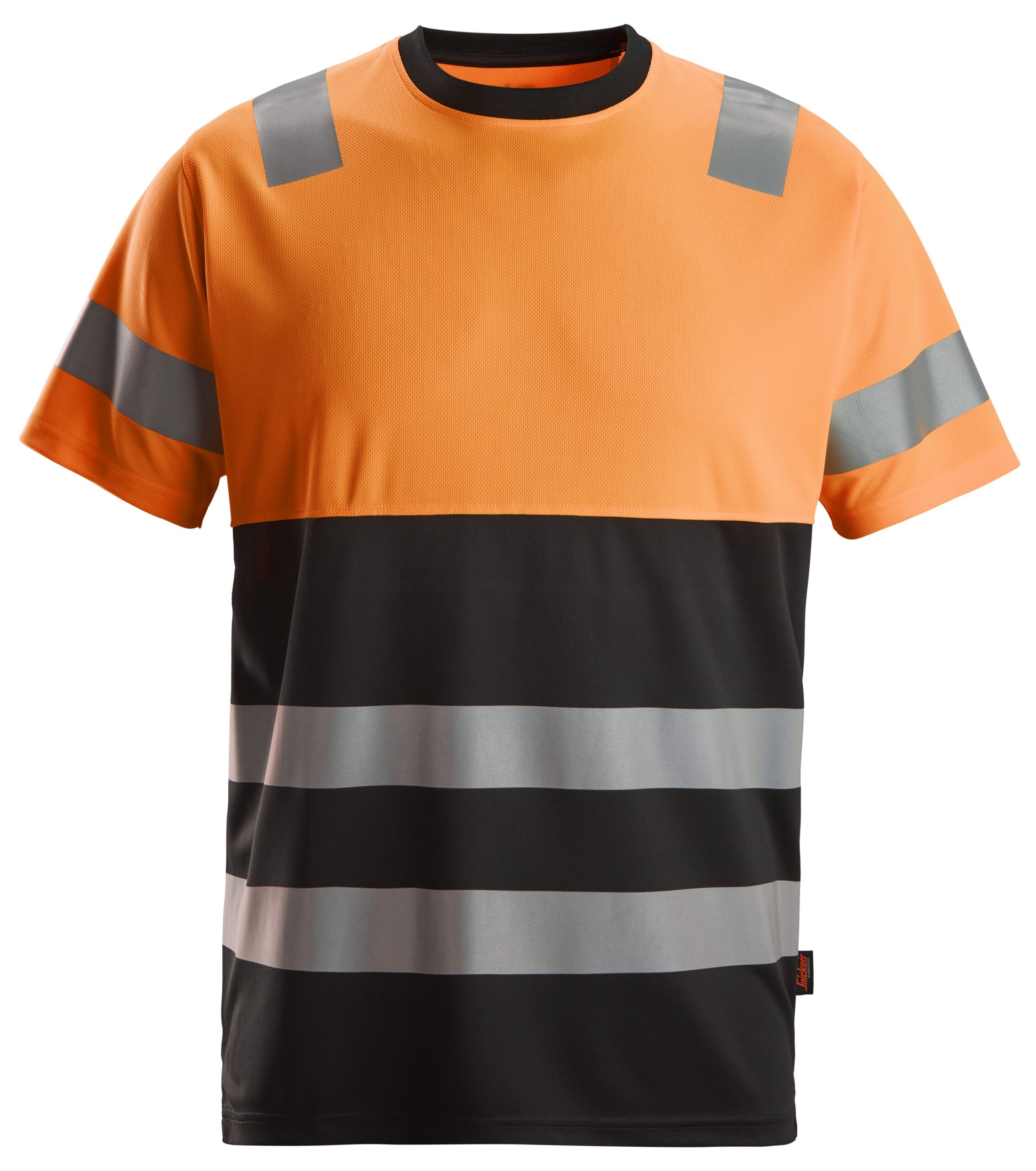 high vis, klasse 1 t shirt snickers workwear 2535 zwart, xs