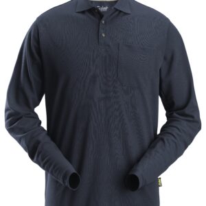 poloshirt met lange mouwen snickers workwear 2608 navy, xxl