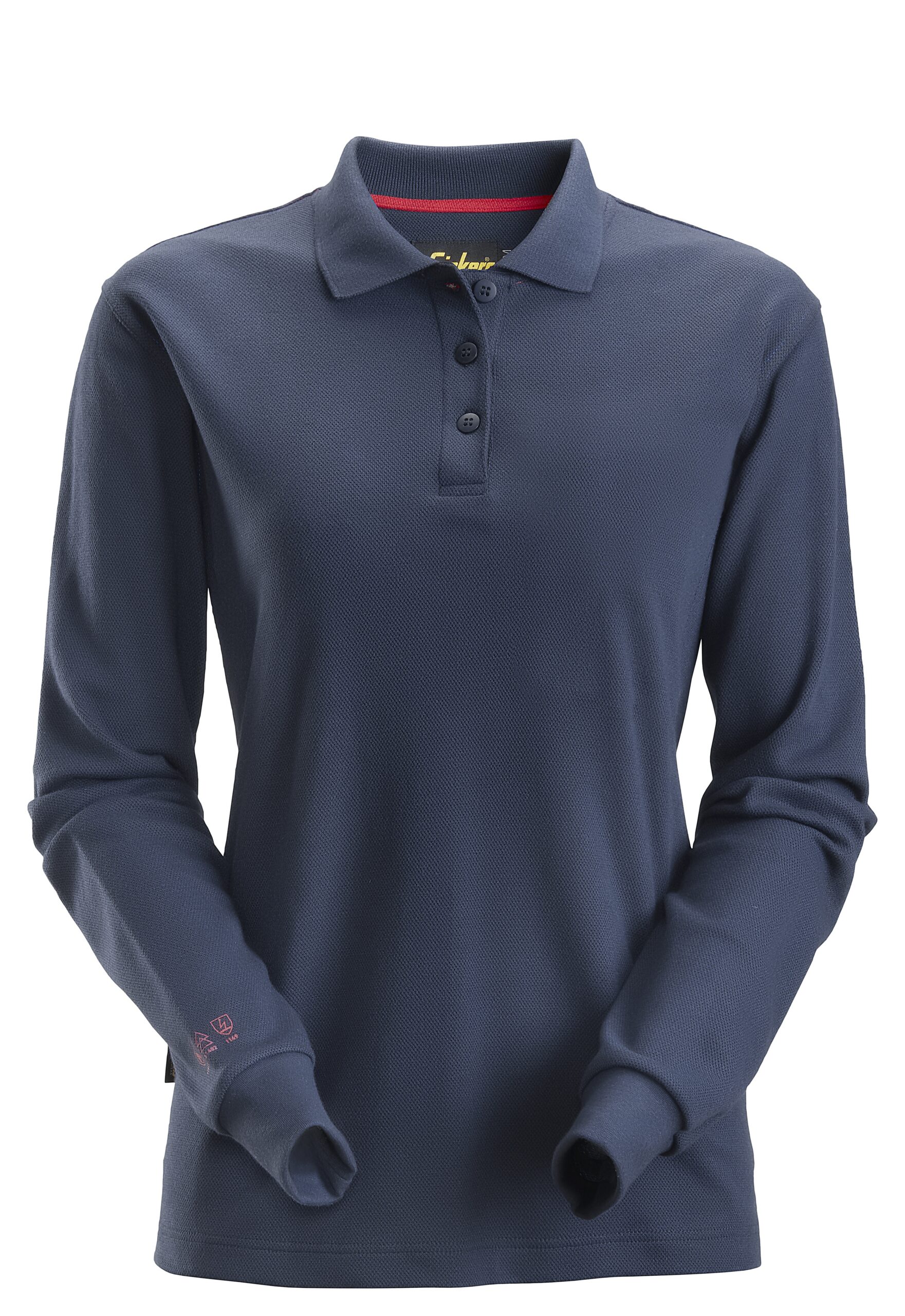 protecwork, dames poloshirt met lange mouw snickers workwear 2667 navy, xs