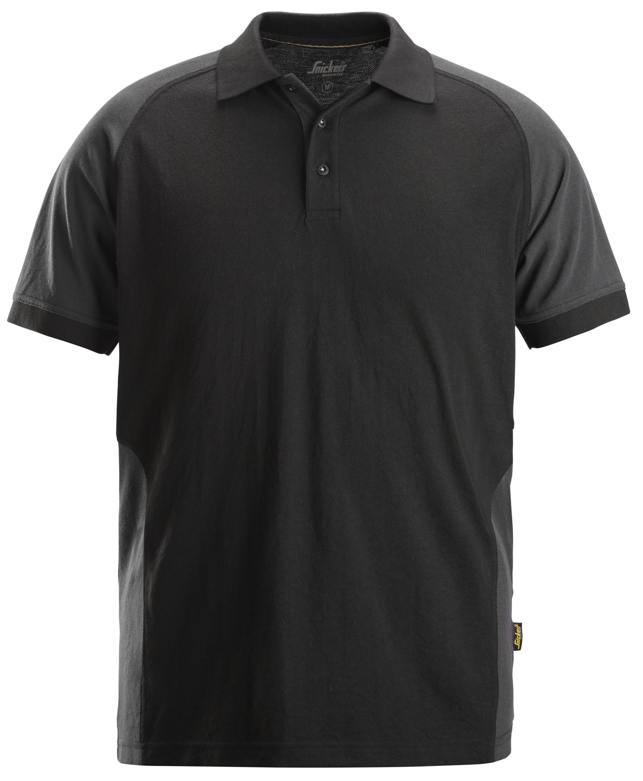 tweekleurig polo shirt snickers workwear 2750 zwart, xs