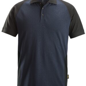 tweekleurig polo shirt snickers workwear 2750 navy, 4xl