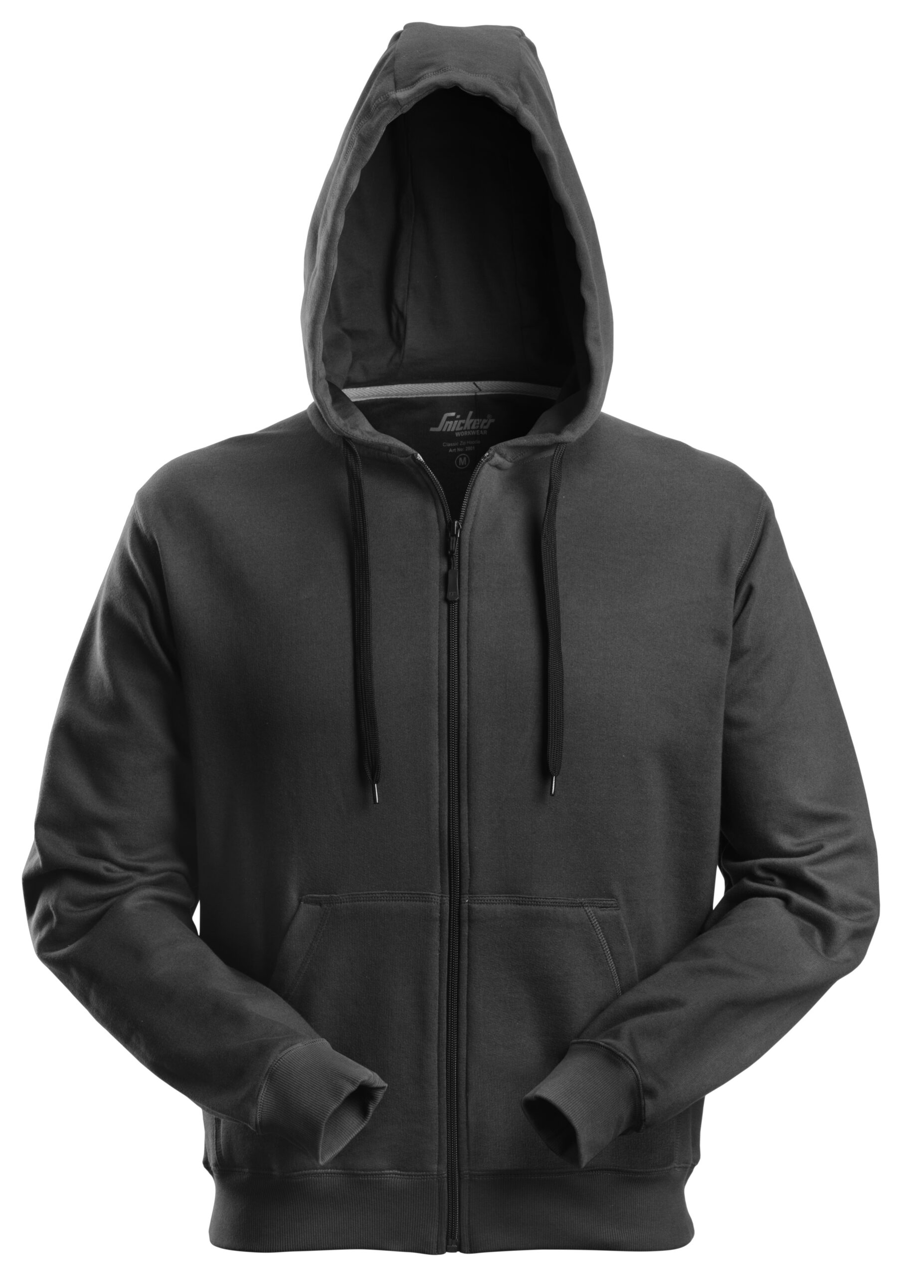 classic zip hoodie snickers workwear 2801 zwart, xs