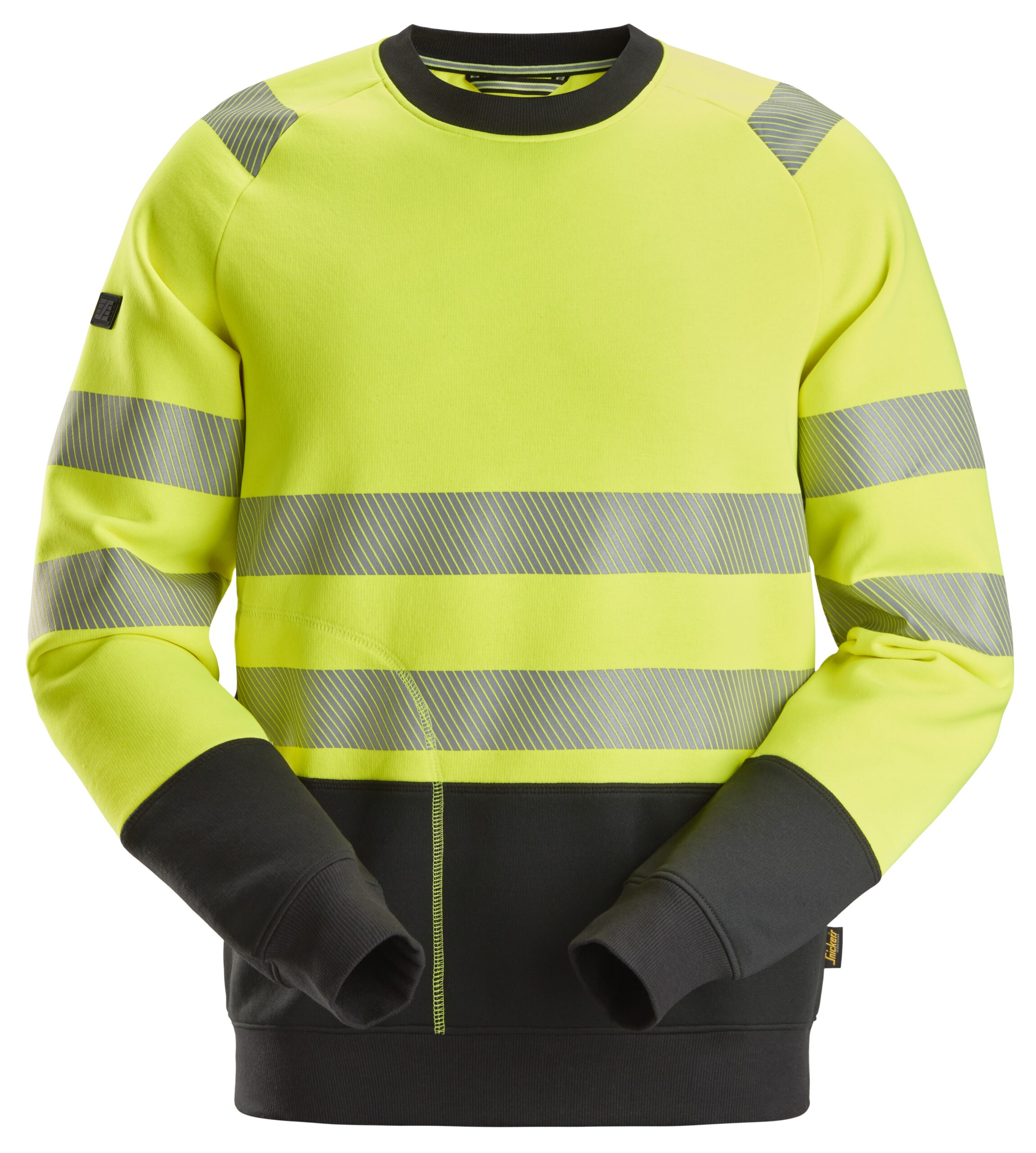 high vis klasse 2, sweatshirt snickers workwear 2831 high vis geel, xs