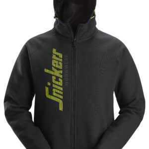 logo full zip hoodie snickers workwear 2846 zwart, xs