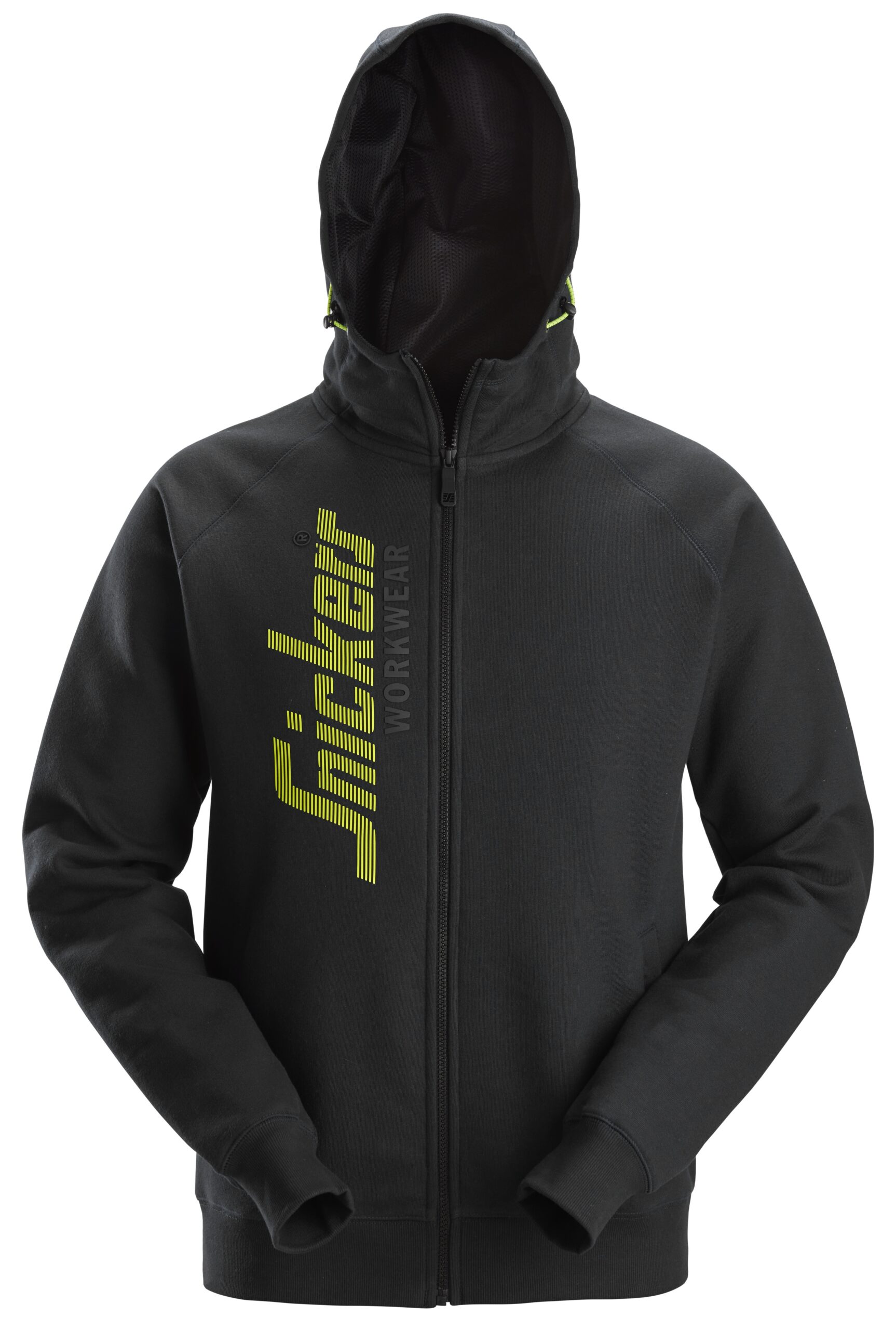 logo full zip hoodie snickers workwear 2846 zwart, xs