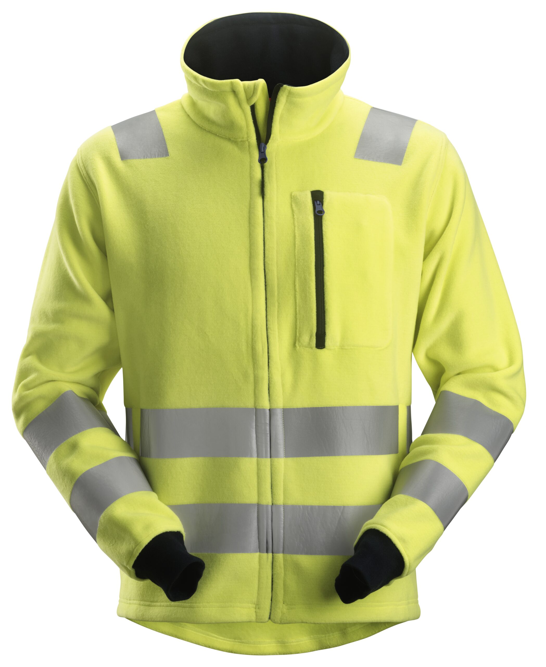 protecwork, fleece jack, high vis klasse 3 snickers workwear 2860 high vis geel, xs