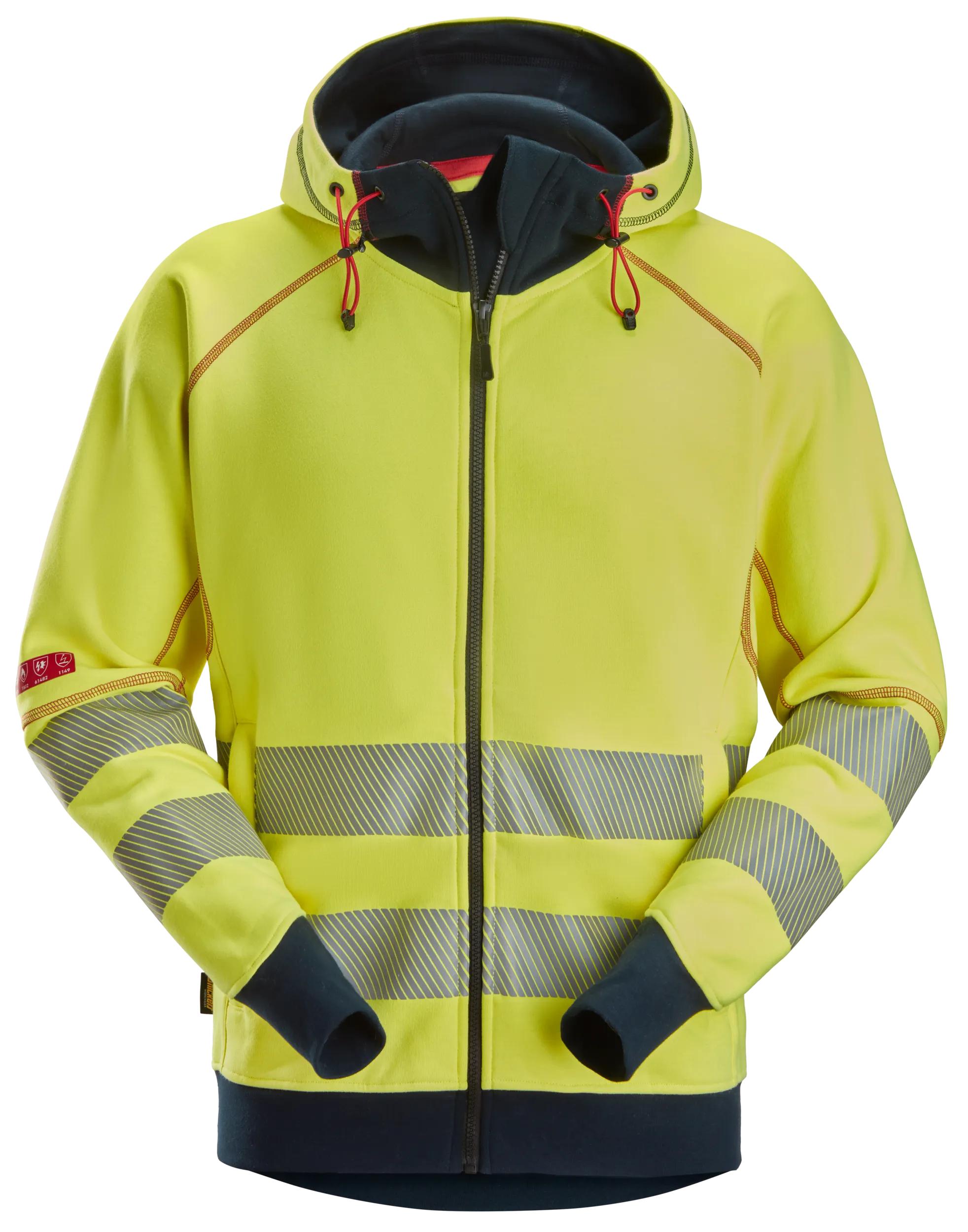 ProtecWork, High-Vis Klasse 3/2, Vlamboog Hoodie met Rits - SNICKERS WORKWEAR - 2866