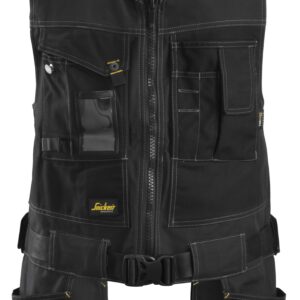 toolvest, canvas+ snickers workwear 4254 zwart, s